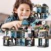 HOGOKIDS City Police Station Building Set - 1261 PCS Police Building Blocks Toys with Helicopter Motorcycle and 2 Cars, STEM Police Construction
