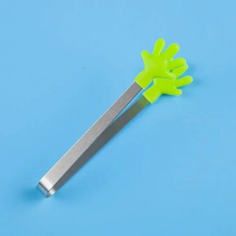 1 STK Små mattang, minitang i rustfritt stål med silikonspisser, for matlaging Grilling BBQ Buffet, 5 tommer