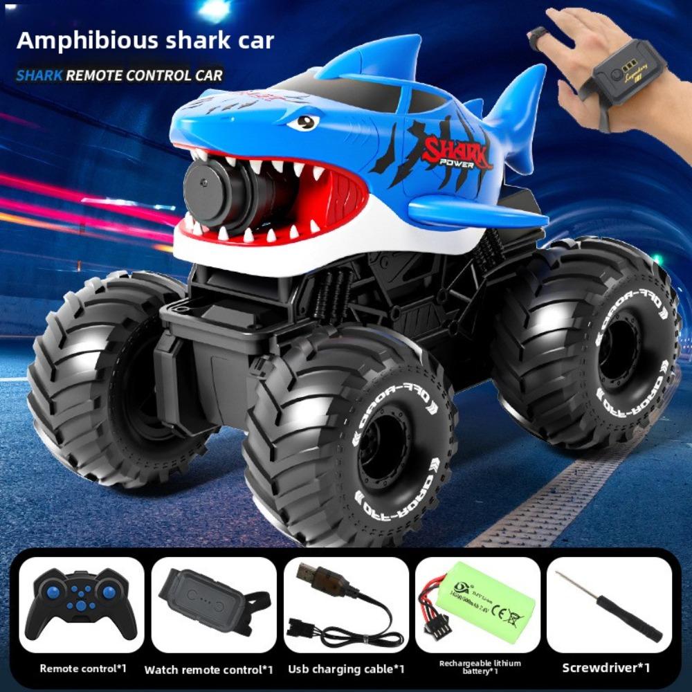 Amphibious Remote Control Car Cyber Off-Road Car Children's Large Bigfoot Car 4WD Drift Boy Pickup
