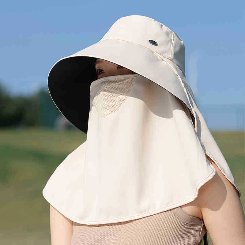 

Солнцезащитная шляпа летний козырек защита от УФ-лучей солнцезащитная шляпа для велоспорта маска для защиты от УФ-лучей шляпа пчеловода от солнца M（56-58cm） бежевый