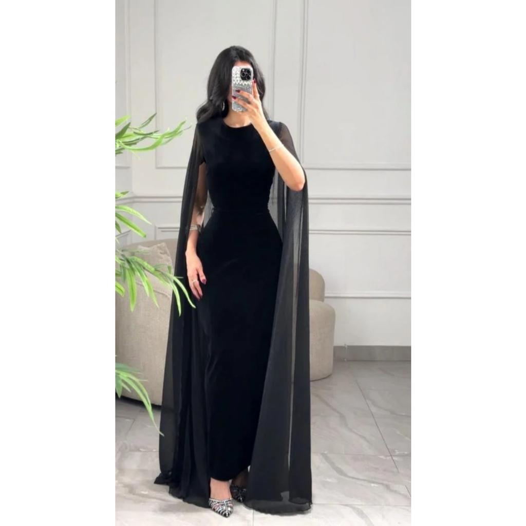 Robe de soirée Velours Bodycon Manches Cache-cœur Automne Hiver Nouvelle Collection Pour Femmes, Style Européen Américain Robe de Soirée Formelle de Fête Pour Crossborder