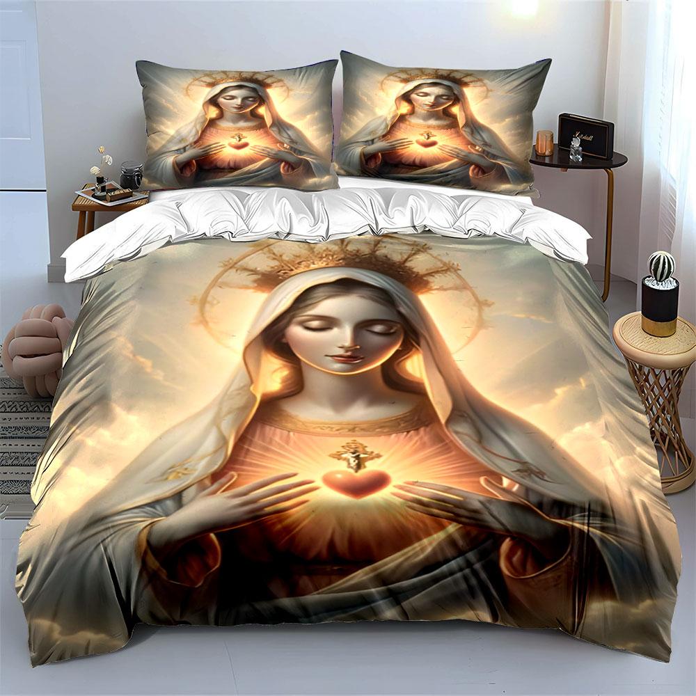 Religious figure holding heart. Bedding sets Duvet cover sets Duvet covers Pillowcases(1 * Duvet Cover 2 * Pillowcases without duvet insert)
