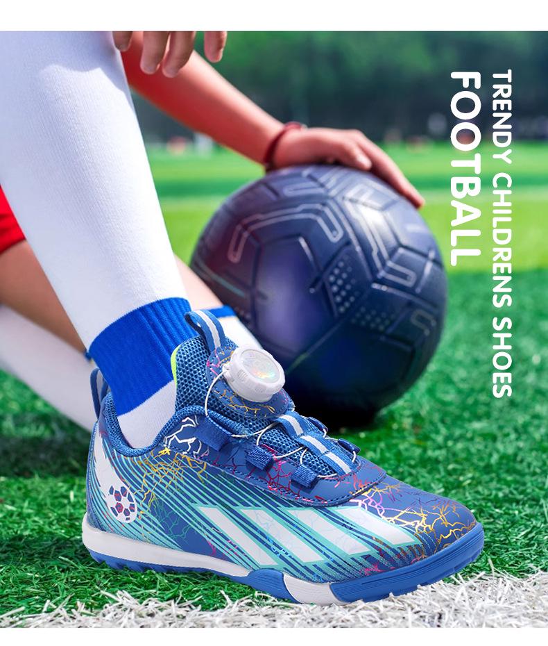 Rotary Buckle Children's Football Shoes for Preschool To Primary Competition Training