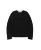 Sekeonmonollogeu Ribbed Henley Knit Long Sleeve [Black]_Sets044Black