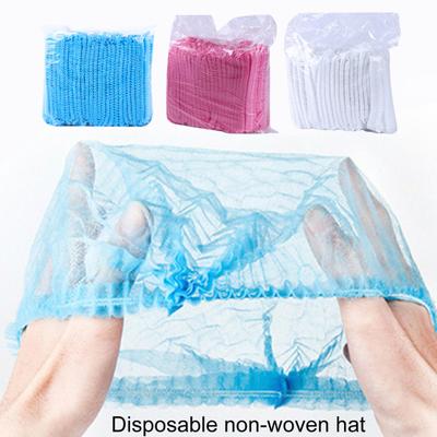 100Pcs/Bag Sterile Hats Elastic Anti-slip One Time Stretchable Dustproof Disposable Non Woven Fabric Hair Net Hats Beauty Accessories