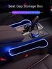 ydzh7 Car USB Charging Colour Light Seat Storage Case Seat Gap Box For Mitsubishi Outlander Pajero Asx Lancer EX Evolution X Ralliart