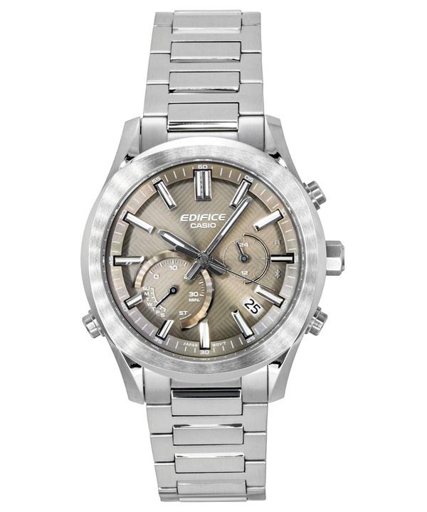 Casio Edifice Cronografo Analogico Collegamento Smartphone Acciaio Inossidabile Quadrante Marrone Solare EQB-1300D-5A Orologio da Uomo 100M