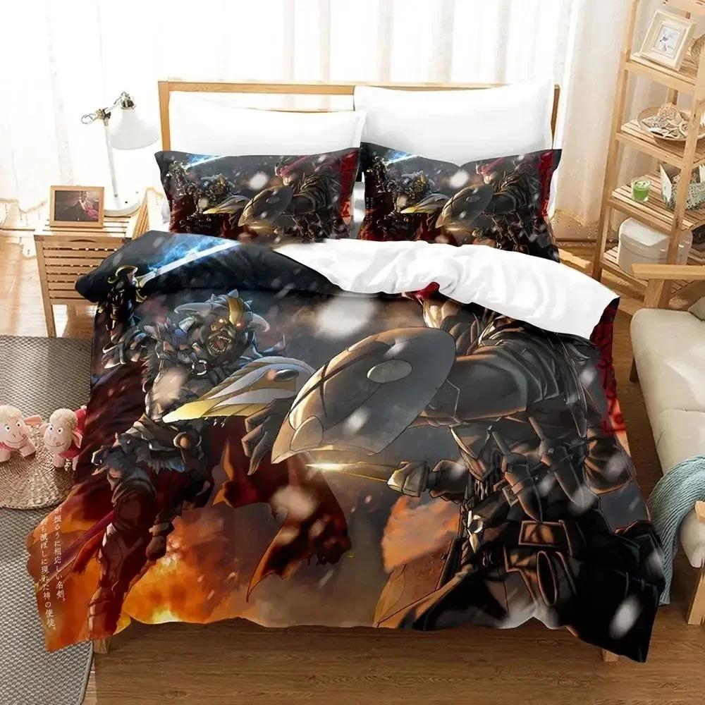 Anime Goblin Slayer Bedding Set Duvet Cover Bed Set Quilt Cover Pillowcase Comforter King Queen Size Boys Adult Bedding Set