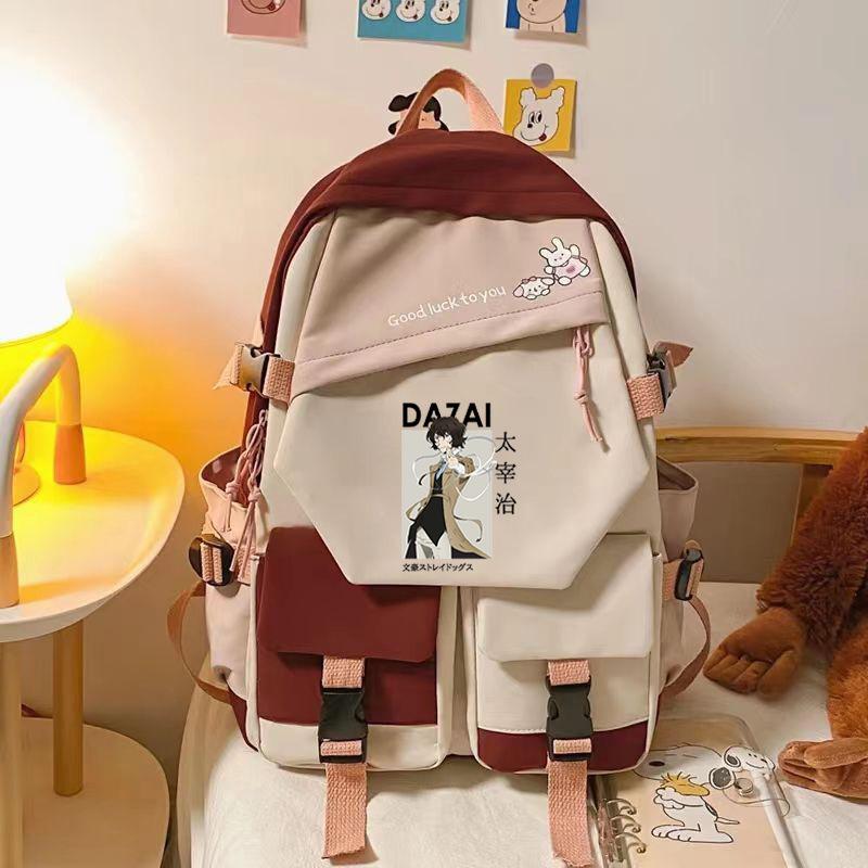 Wenhao Wild Dog Peripheral Printed Backpack Large Capacity Student Personalized School Bag
