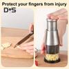 Garlic Press Stainless Steel Manual Garlic Crusher Chopper Mincer Efficient Onion Cutter for Nut Potato Tomato Time-Saving Kitchen Tool