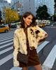 European & American Women's Autumn/Winter Leopard Fur Coat - New Fashion, Fluffy & Simple Design