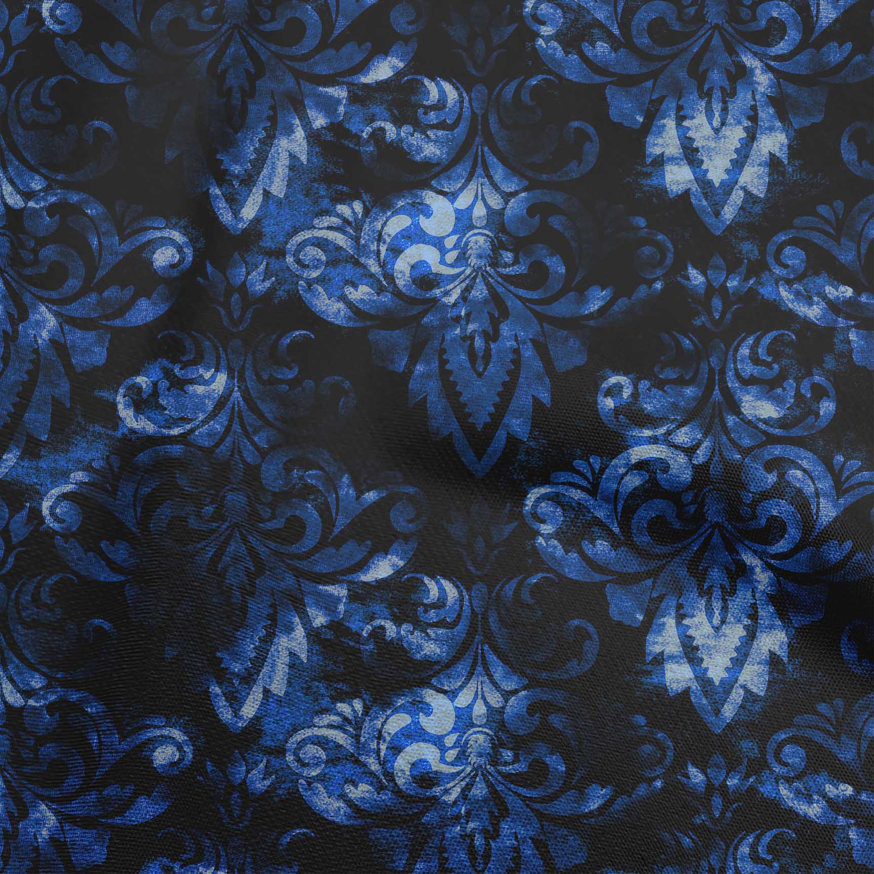 

OneOone Cotton Flex Grey Fabric Damask Craft Projects Decor Fabric Printed By The Yard 40 дюймів 42 Inch Wide - Viscose Chiffon королівський синій колір