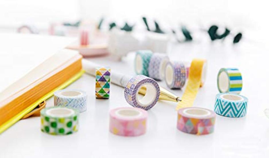 Yubbaex Mini Rainbow Line Masking 10mm Wide x 24 Perfect for Gift DIY and Notebook Decorations Tape, Rolls, Thin, Wrapping, Crafts,