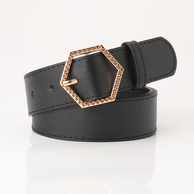 

Золотой металлический ремень с геометрическим рисунком, женский пояс из искусственной кожи, женские джинсы, брюки, пояс с поясом чёрный