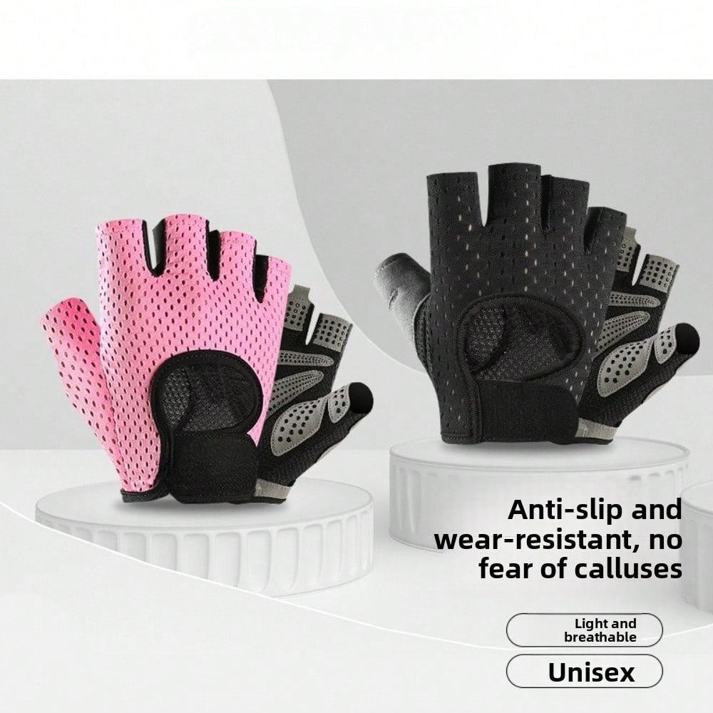 Gants Mi-doigts de Sport Cyclisme Fitness Extérieur Homme et Femme Course Montagne Haltérophilie Antidérapants Respirants Fins