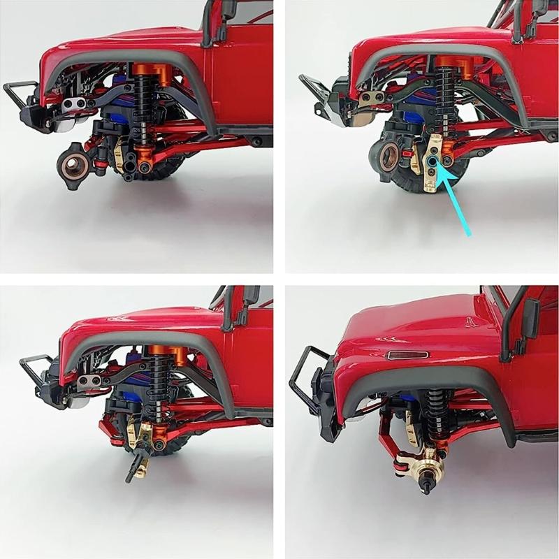 Brass Weight Steering Link Block  Diff Cover Casters Block for 1/18  Crawler Car 4-M