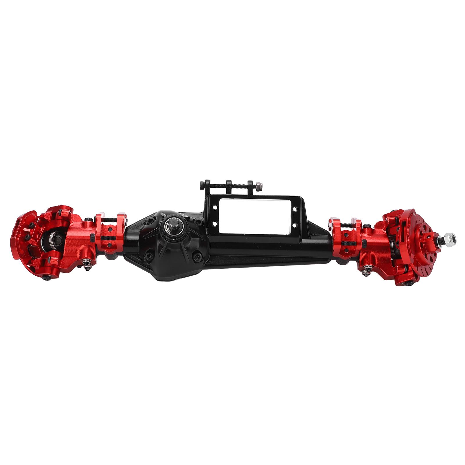 

Metal Complete Front Axle Assembly for Axial RBX10 Ryft 110 RC Cralwer Car Upgrade Parts(Black Red чорний