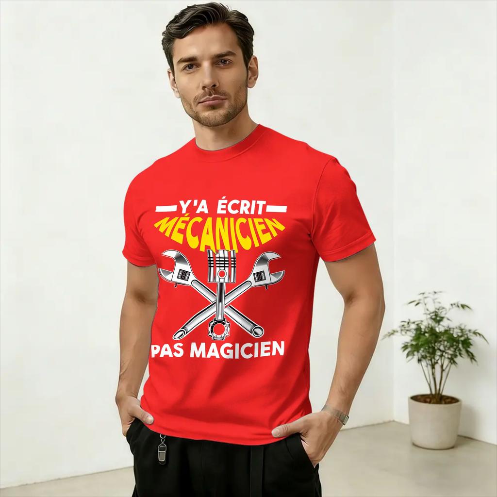Camiseta Mechanic TShirt Beach Cotton TShirts For Couple Harajuku Casual Tshirt ShortSleeve Classic Clothing