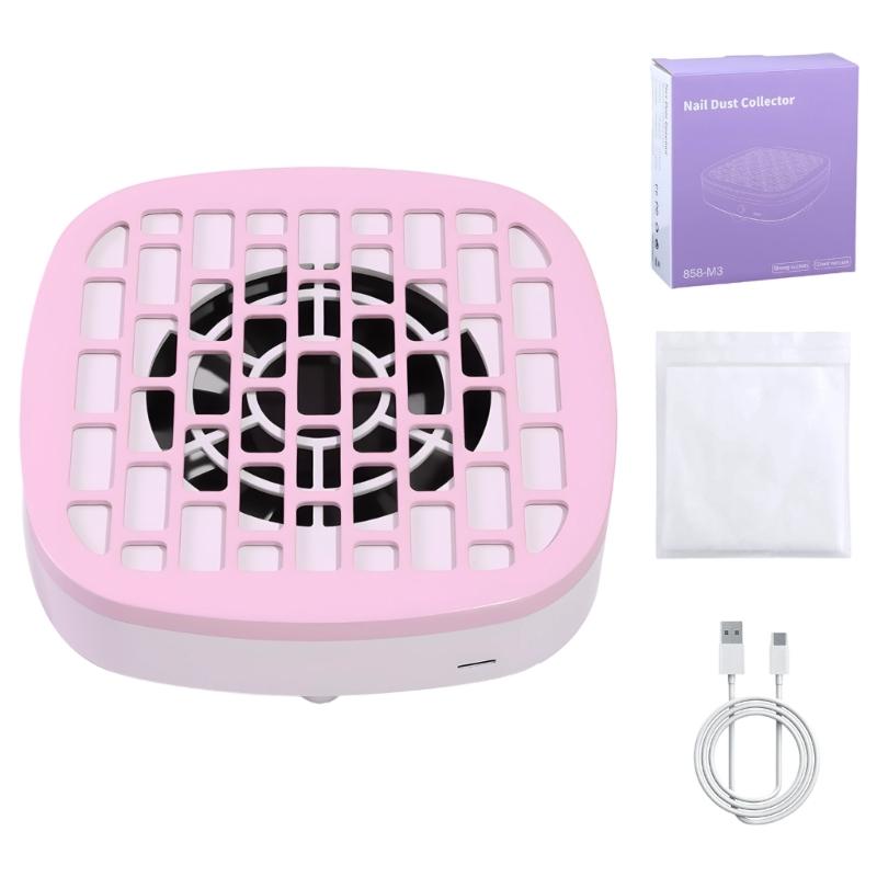 Portable Nail Dust Collector Quiet Operation ABS Material Easy Clean Detachable Dust Cup