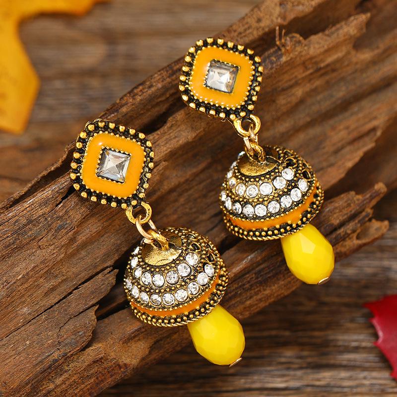 Boho Ethnic Bell Tassel Earrings: Elegant Cloud Design for Women