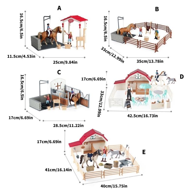 Educational Horse Grooming Playsets Feature Realistic Animal Models And Role Play Accessories For Group Activity
