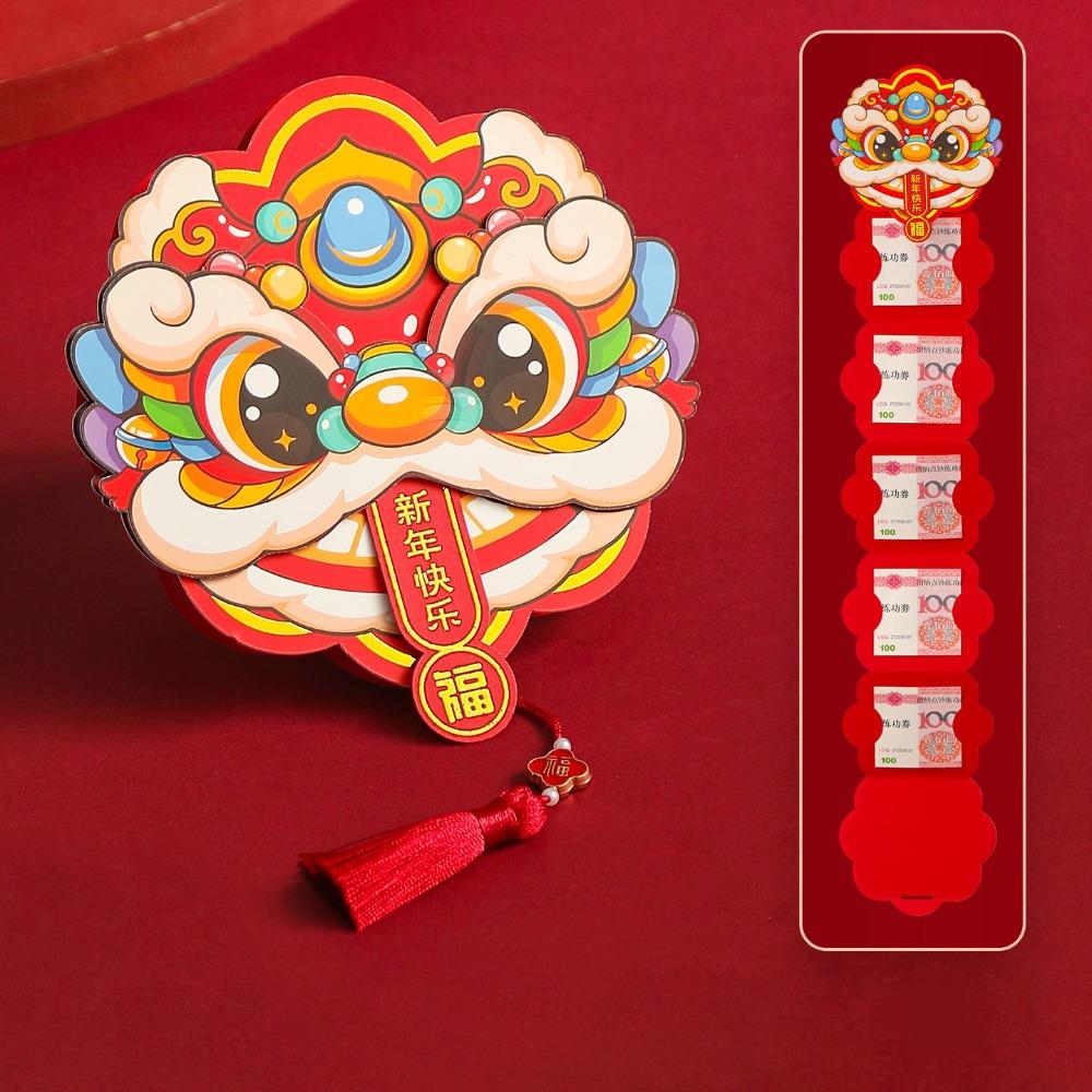 

Cartoon Horse Year Money Envelope Traditional Money Packets Folding Red Envelope Spring Festival Style D