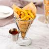 French Fry Holder French Fries Chips Holder With 2 Sauce Cups Stainless Steel French Fry Cup Holder French Fry Holder For Car