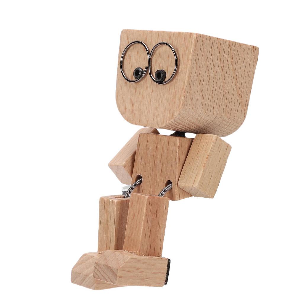 Schüttelnder Holzmann Magnetisch Lustige Ausdrücke Auto Armaturenbrett Schüttelnde Holzpuppe Figur für Schreibtisch Regal