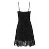 Autumn 2025 European Style Women's Black Mini Slip Dress