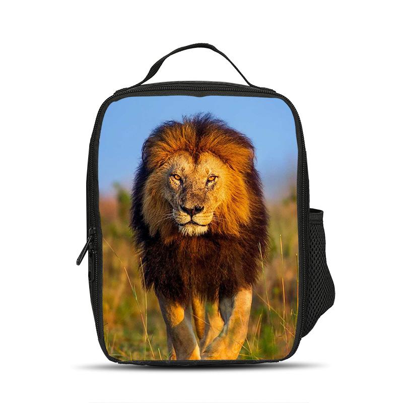 Lion Ice Bag Lunch Bag Versatile Cartoon Large Capacity Strong Performance Best Gift for Boy or Girl School Birthday