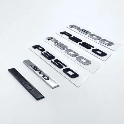 3D Black Silver Letters P200 P250 P300 P350 AWD Emblem for Jaguar Car Fender Trunk Rear XF XE I-Pace E-pace F-type Sticker