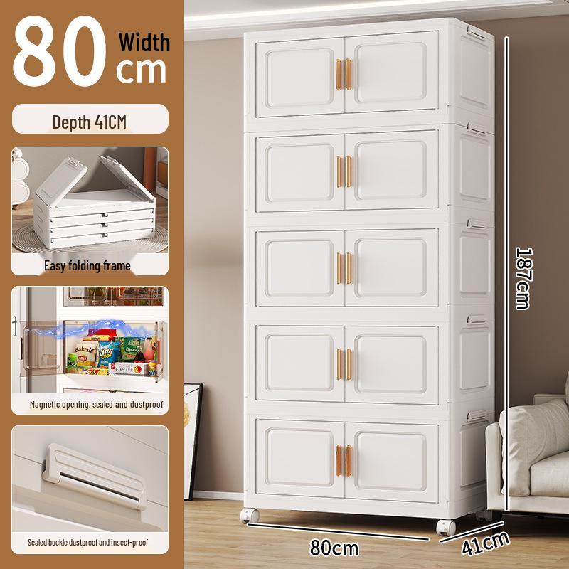 Foldable Children's Wardrobe: Plastic Organizer for Baby Clothes, Toys, Snacks