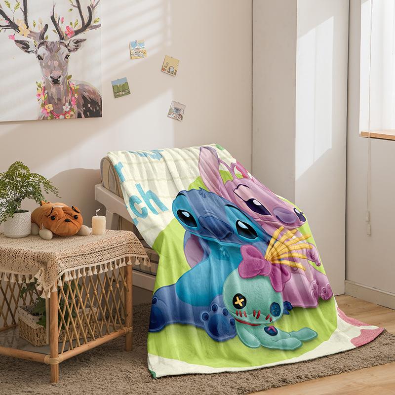 Riman Stitch Series Flannel Blanket 3D Printed Sofa Blanket Thickened Blanket