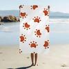 Animal Paw Print Microfiber Beach Towel Absorbent Quick Dry Soft Yoga Swimming Resort Mountain Climbing Towel