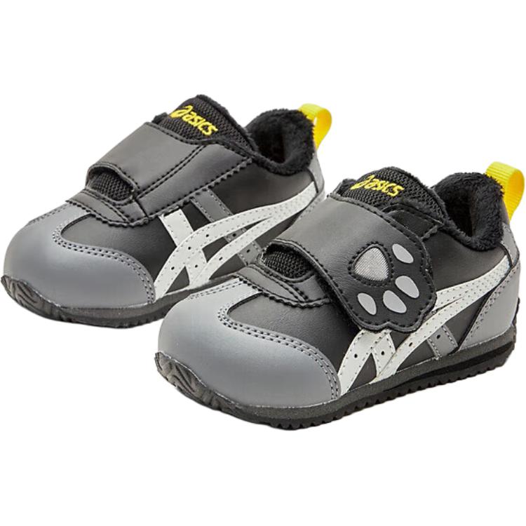 Asics Cotla Childrens Warm Plush Baby Walking Shoes Kids Shoes Black Gray 1144A398-001