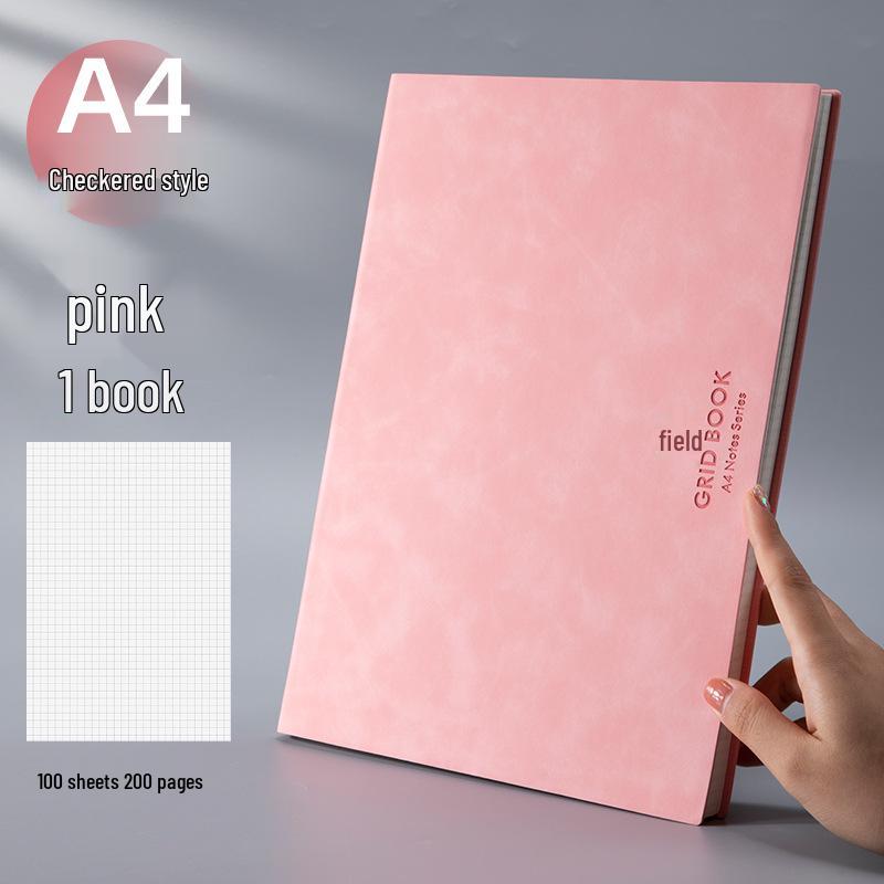 Hand-Painted Grid Notebook: Stylish A5/B5 for College Students with Thick Pages, A4 Journal