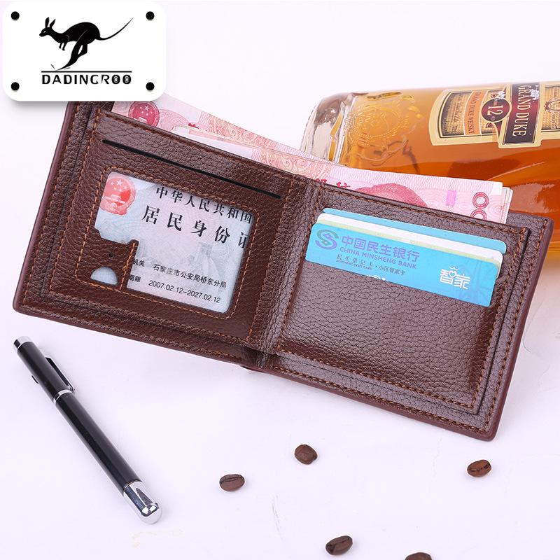 Men Soft PU Leather Wallet Short Bifold Wallet Large Capacity Card Holder Coin Pocket Business Purse