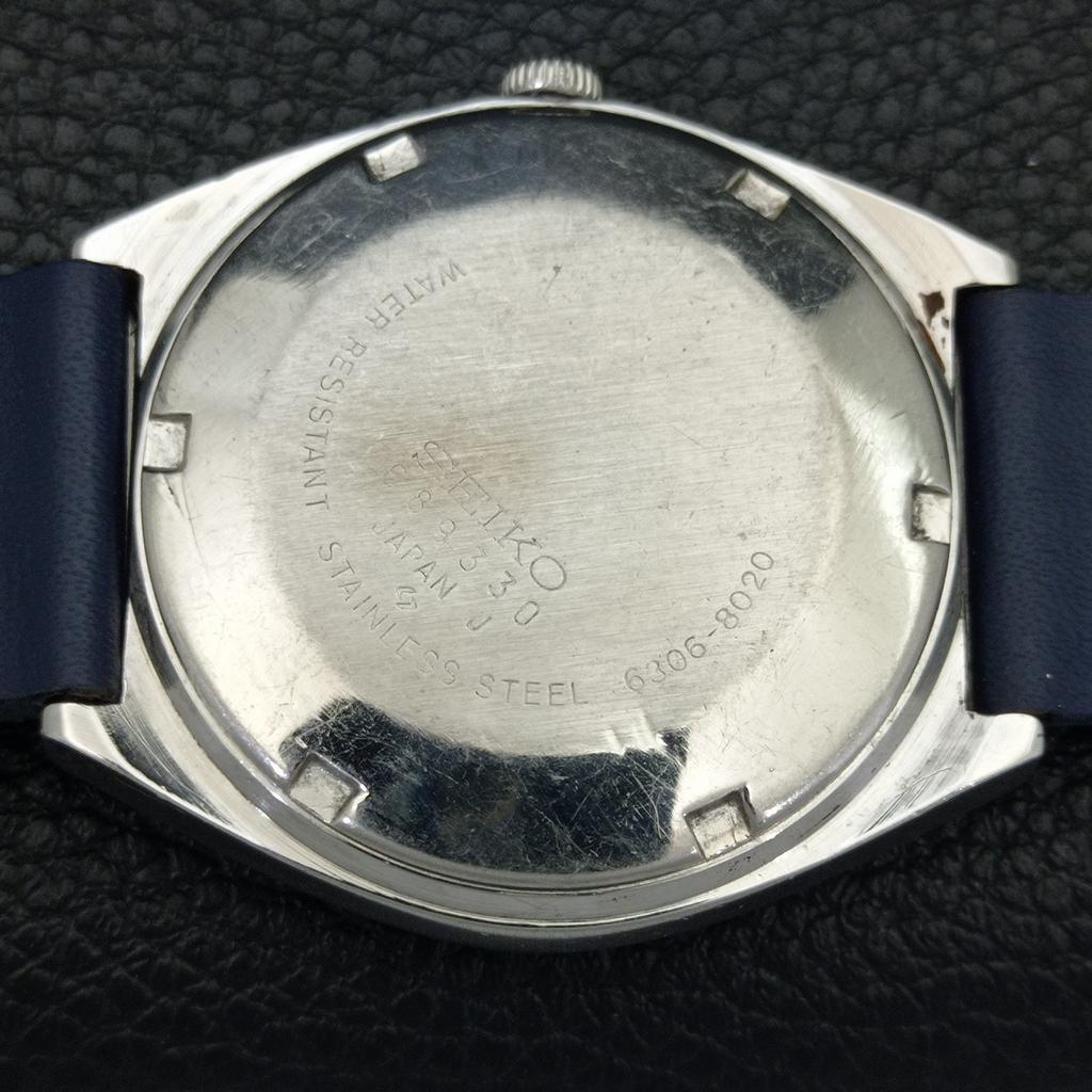 JAPAN VINTAGE SEIKO 5 AUTOMATIC 6309A MENS BLUE COLOR DIAL WATCH a701476-5 R206b-a701476