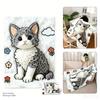 Cute 2D Cat Flannel Blanket, Soft Fuzzy Kawaii Kitten Throw Blanket, Cartoon Shark Hat Ragdoll Cat Nap Blanket for Sofa Office B