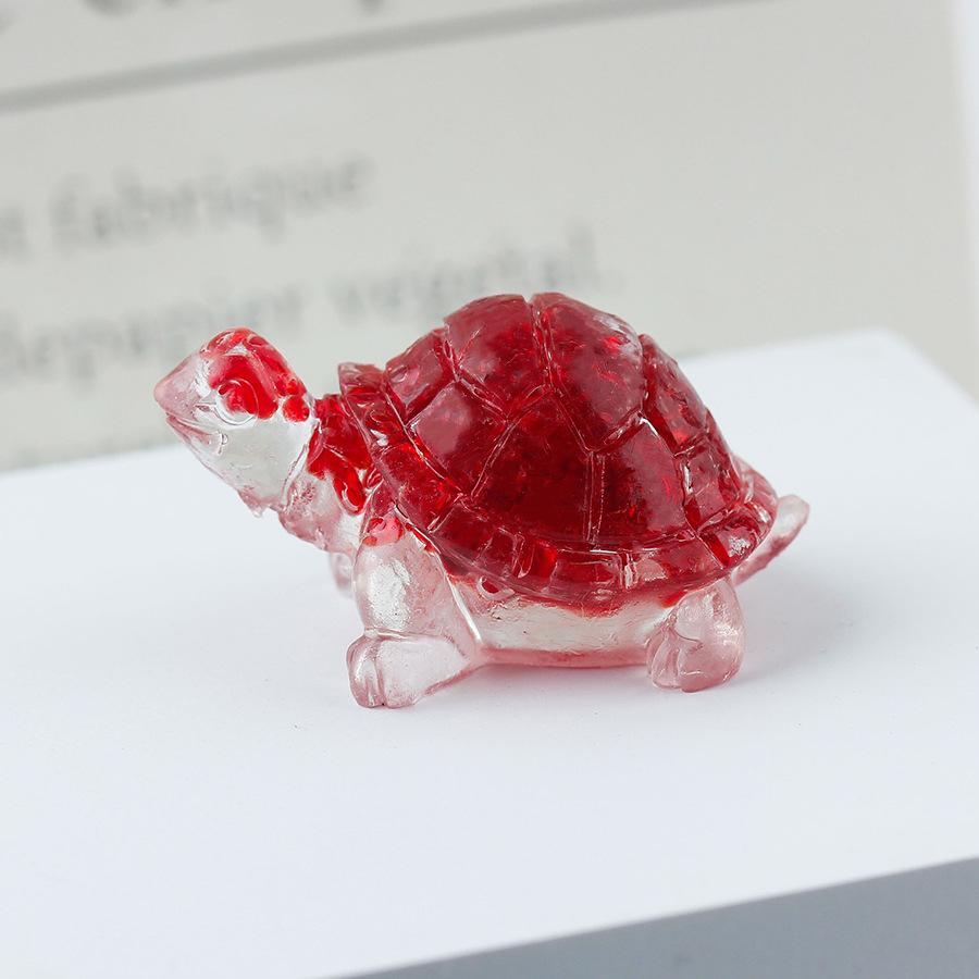 Crystal Turtle Jewelry, Mini Turtle Lucky Ornament, Lucky Jewelry, Suitable for Home Office Desk Decoration, Home Decoration 5cmx3cmx2.7cm