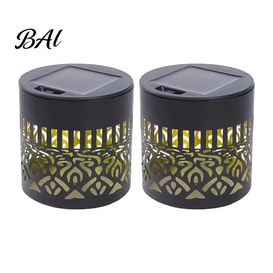 Outdoor Solar Fence Light Wall Light, 7 Color Changing Metal Lamp with Ambient Sconce Projection, Waterproof Garden for Yard Patio Column Decor Energy