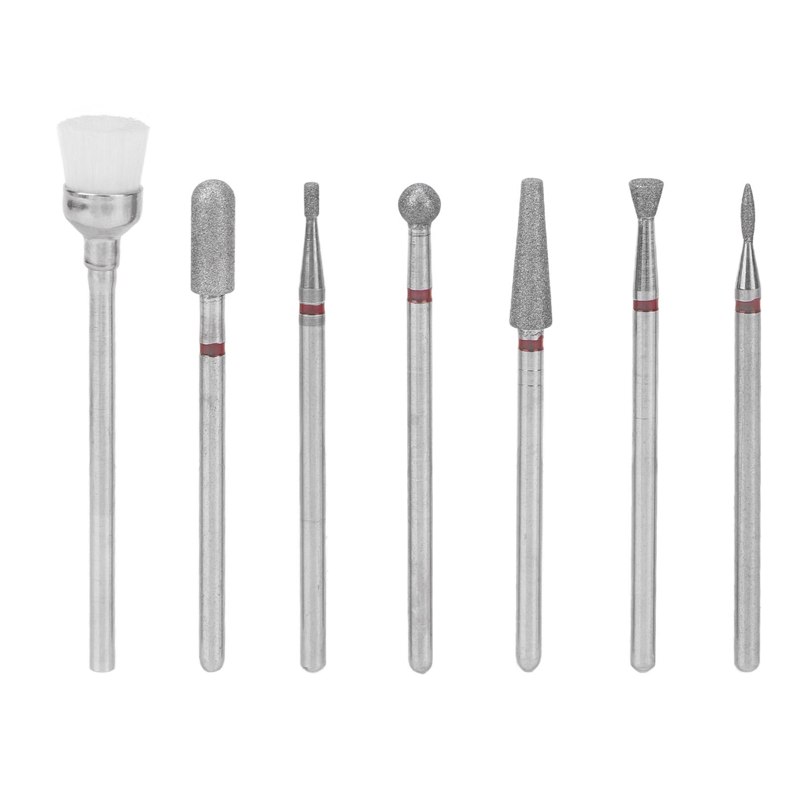 

7pcs Nail Drill Bits Rotatable Fast Remove Coarse Skin Portable Tungsten Carbide Drill Bits