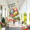 1pc Happy Halloween Rabbit Ear Easter Egg Blue Truck Cross813 - Decorative Flag Double-Sided Garden Flag, Yard Decoration, Outdoor Decoration, Lawn, F