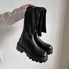 Fashion Ladies Fashion Knee Boots High Heels Thin Tall Autumn Winter Warm Thick Sole Elastic Boots Tall Rider Boots Botas De Mujer