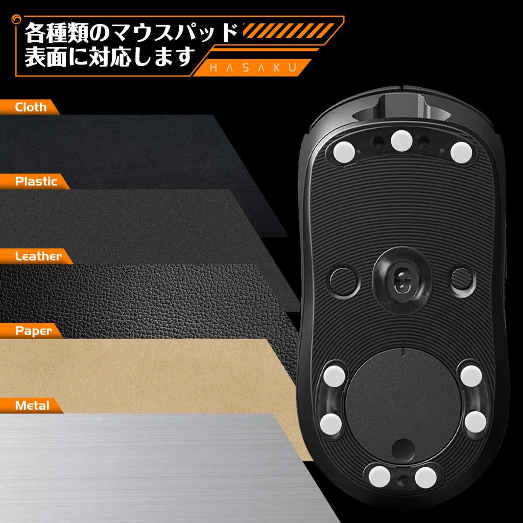 Hasaku Premium Slide Series Mouse Round Universal 6mm Round Edge for Gaming Improved Mouse Movement 40-Piece Feet, Edge, Mice,