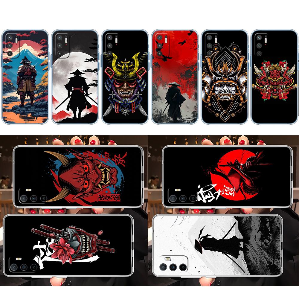 BF73 Japan Samurai Mask Case for Motorola Moto G10 G20 G30 G31 G32 G34 G35 G41 G42 G50 G51 G52 G55 G60 G60S G62 G71 G72 G75