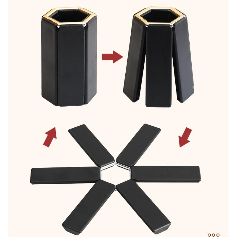 1/4pcs Folding Pot Mat Dish Placemat Coaster Heat Insulation High Temperature Pots And Pans Mat Pad Kitchen Gadgets Accessories