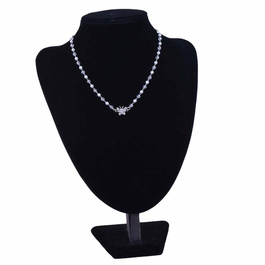 Pearl Crystal Butterfly Neck Chain Female Summer Light Luxury Niche Design Sense Premium Collarbone Chain Choker Neck Chain Necklace