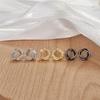 Twisted Knot Stud Earrings for Women Sparkly Interlocking Circle Earrings Minimalist Daily Fashion Jewelry