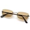 Sunglasses for Men and Women, UV Protection, Rimless, Oval Shape, Ultra-lightweight (20g), Tinted Lenses.